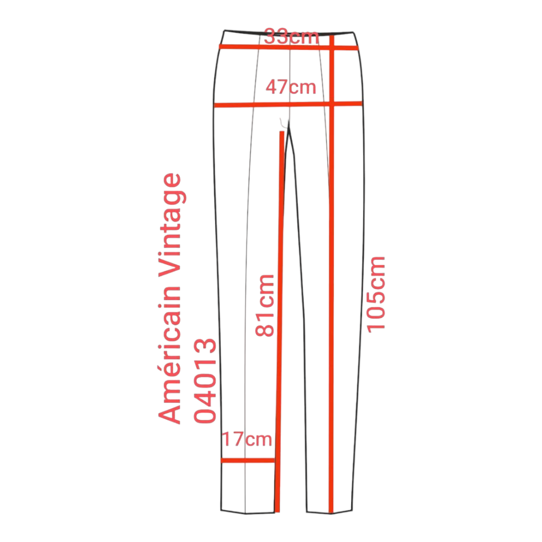 Américain Vintage – Pantalon droit fluide gris