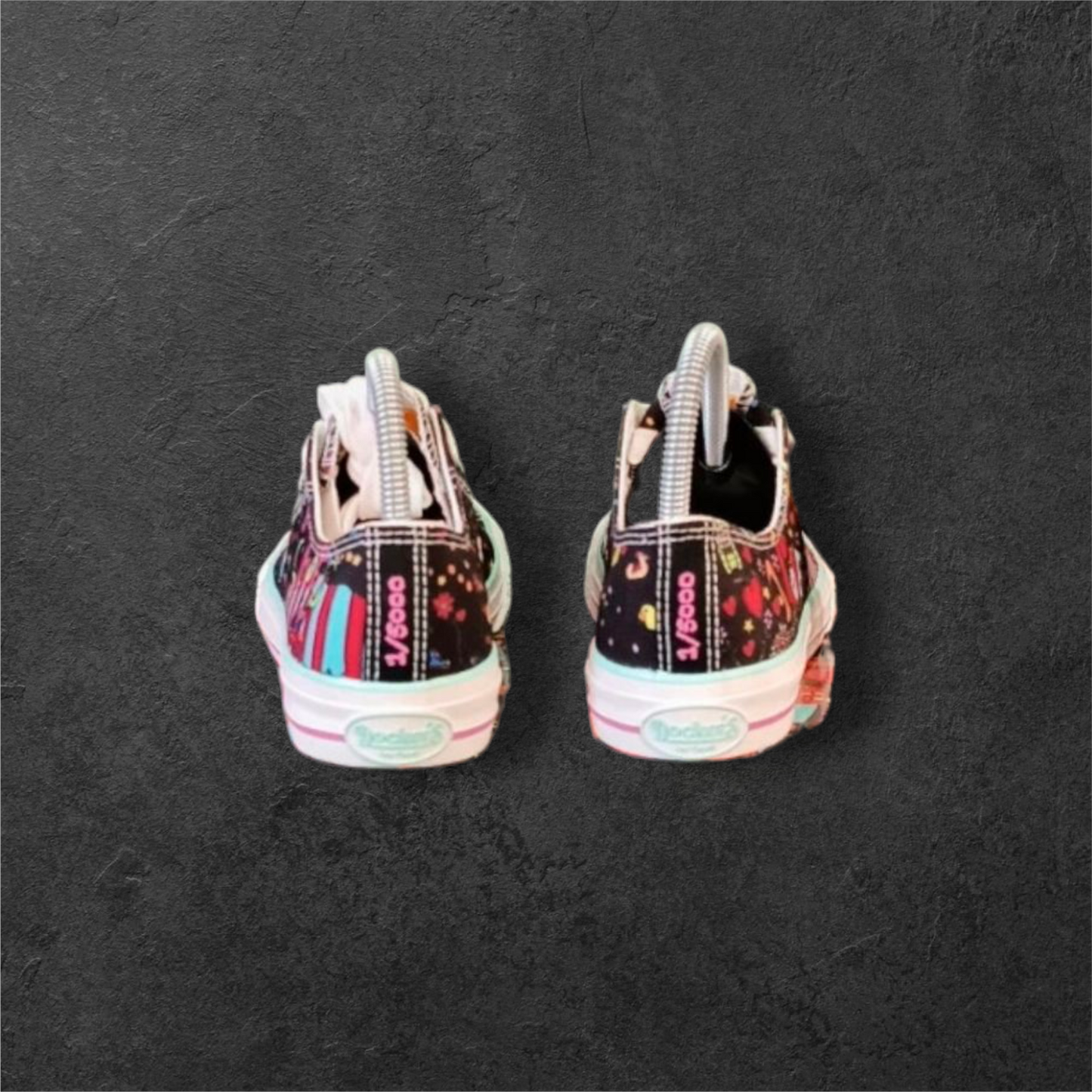 Sneakers Graphiques Noir/Fuchsia