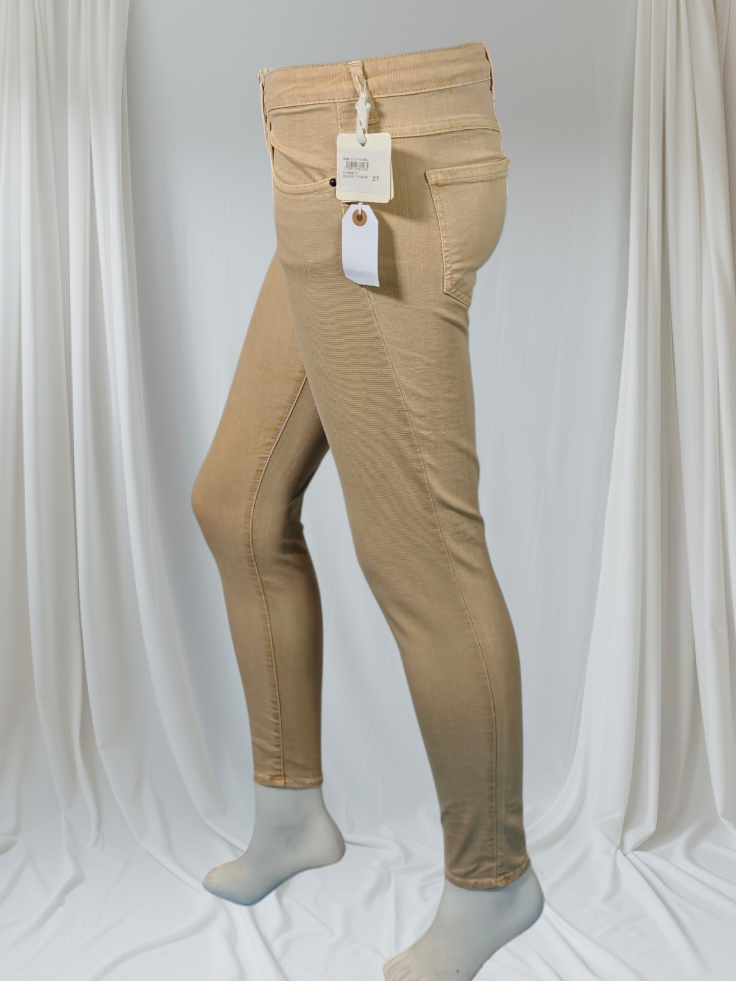 Américain Vintage – Jean skinny beige clair
