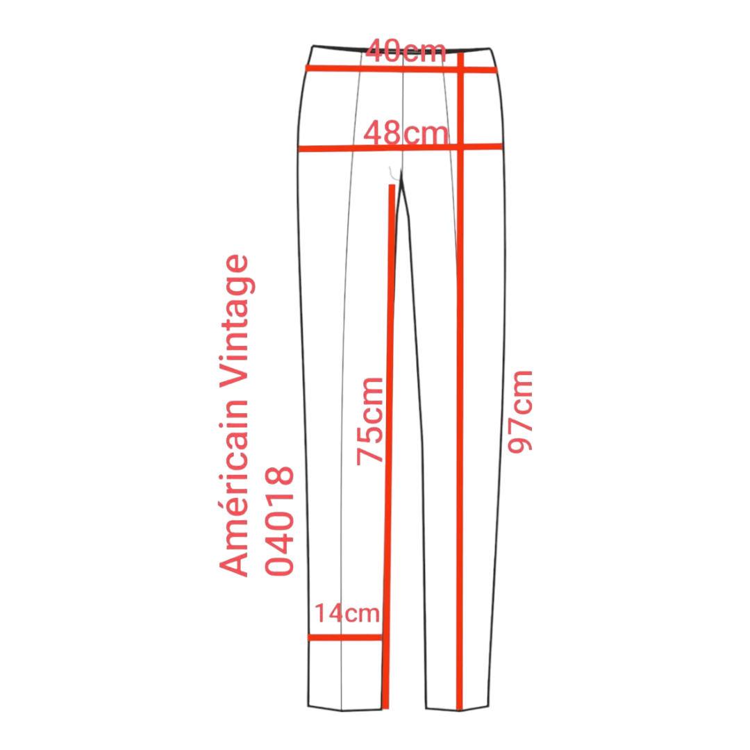 Américain Vintage – Pantalon slim gris anthracite