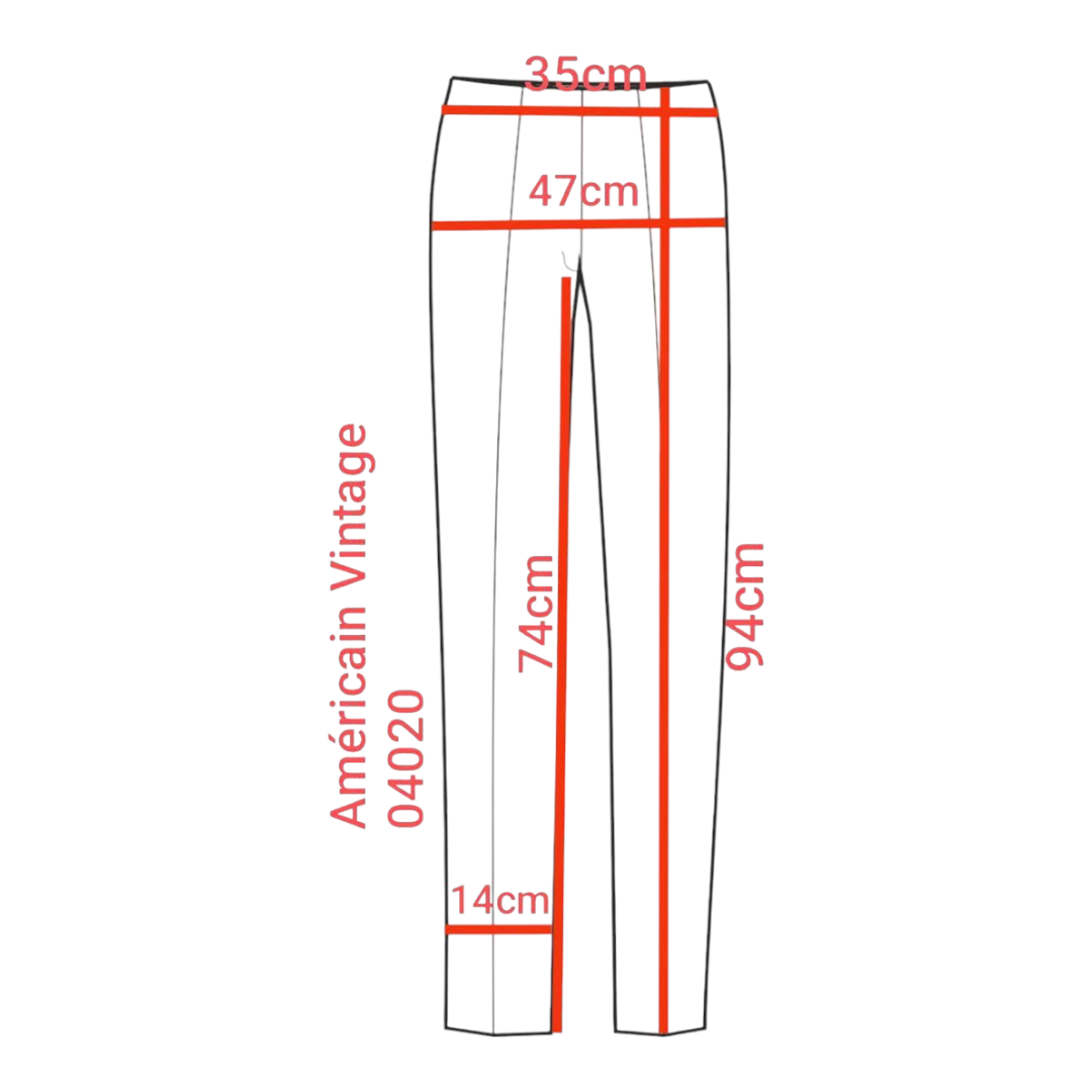 Américain Vintage – Pantalon ajusté beige taupe