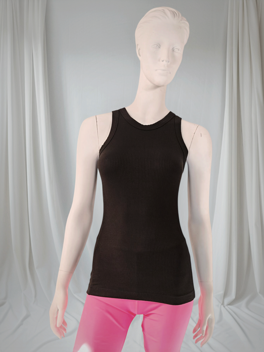 Calvin Klein – Débardeur côtelé noir en modal