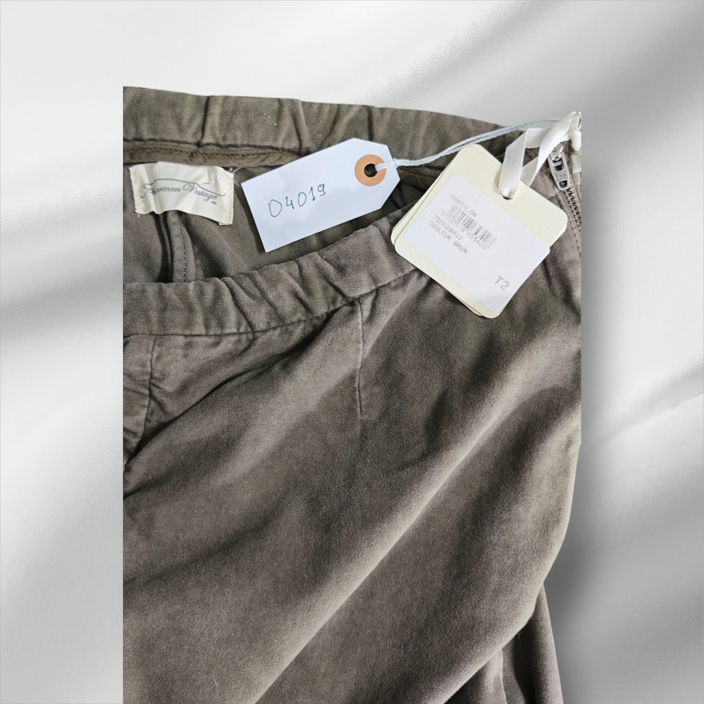 Américain Vintage – Pantalon slim kaki