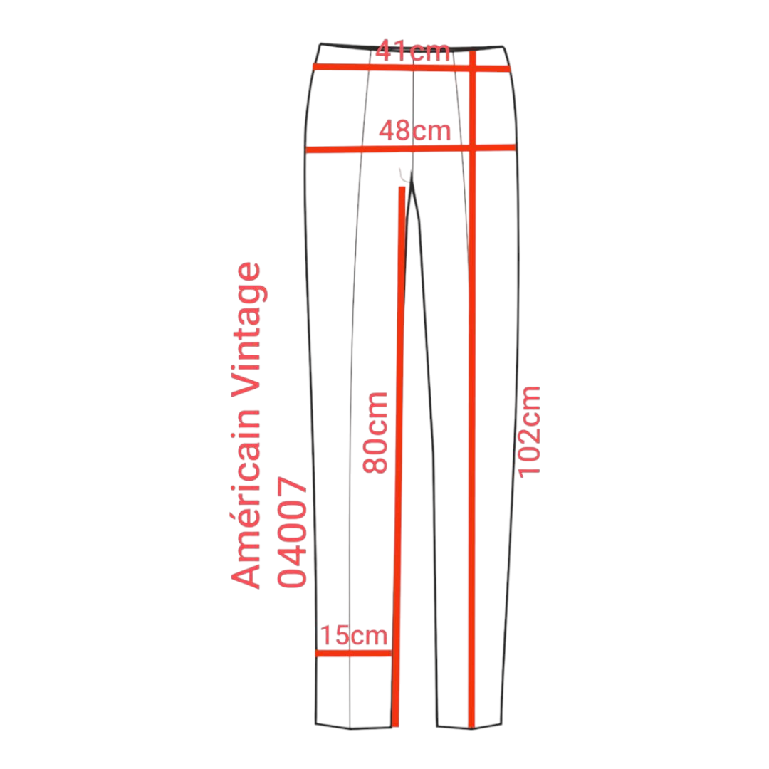 Américain Vintage – Pantalon slim rouge brique