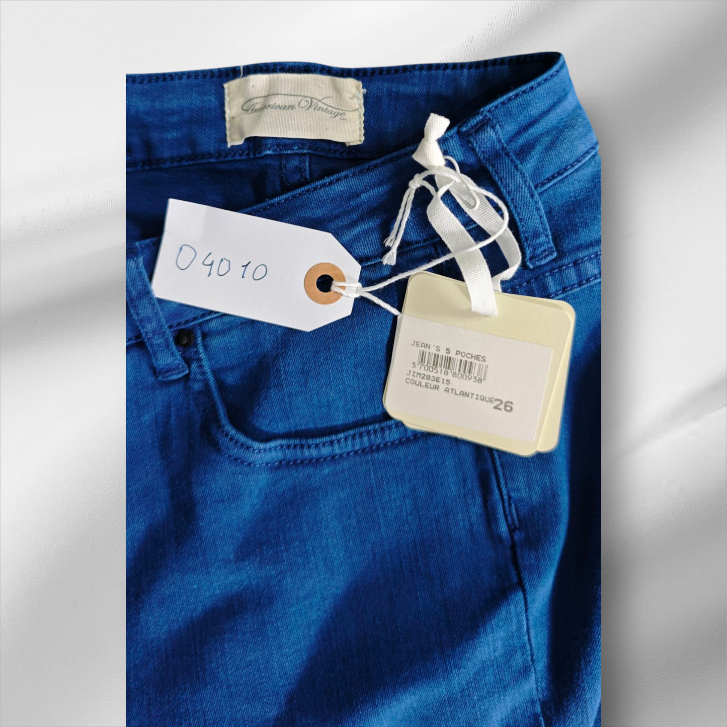 Américain Vintage – Jean skinny bleu Atlantique