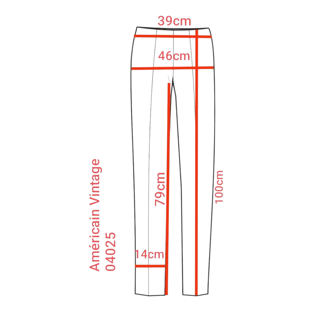 Américain Vintage – Pantalon ajusté gris métallisé
