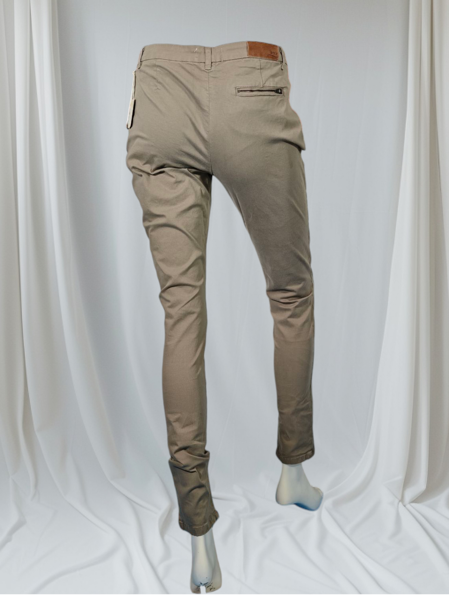 Américain Vintage – Pantalon ajusté gris taupe