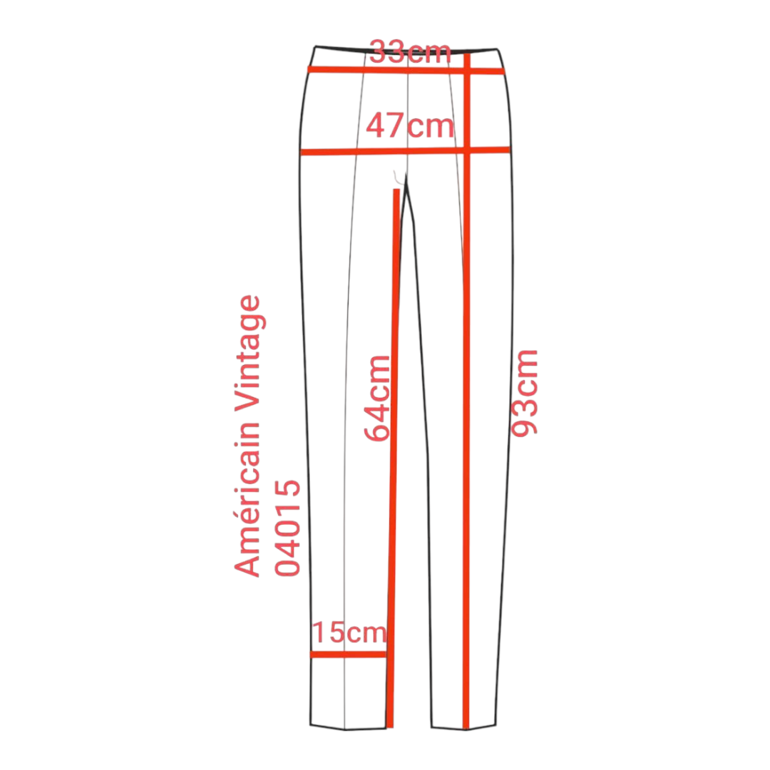 Américain Vintage – Pantalon casual à taille élastique et zip