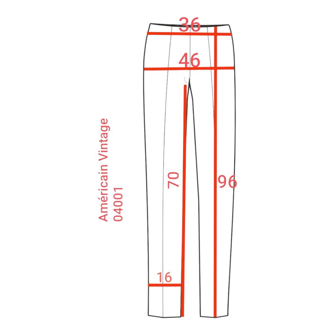 Américain Vintage – Pantalon fluide beige clair