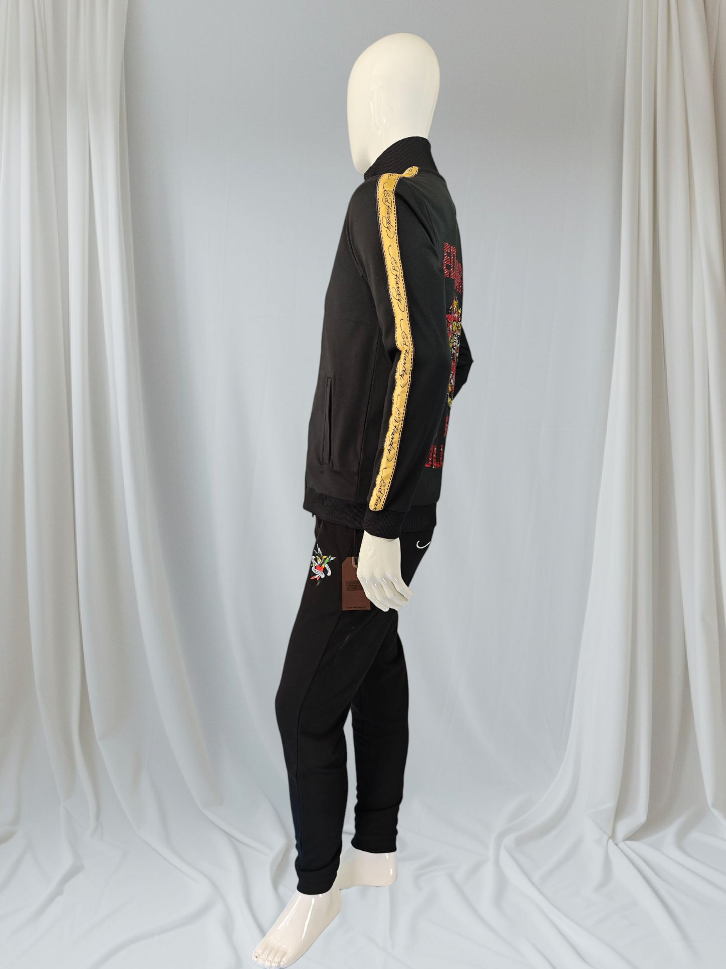 Ed Hardy – Ensemble “Cheetah Crystal Track Top & Till Death Jogger”