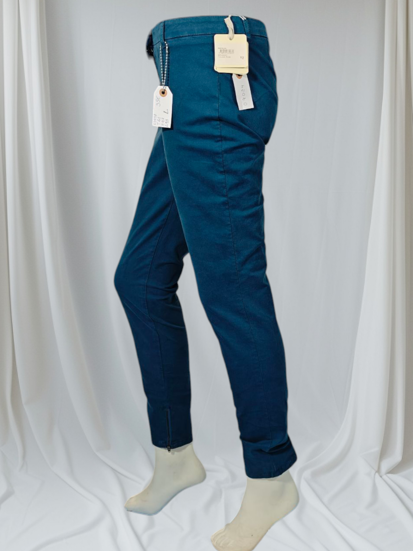 Américain Vintage – Pantalon ajusté bleu pétrole