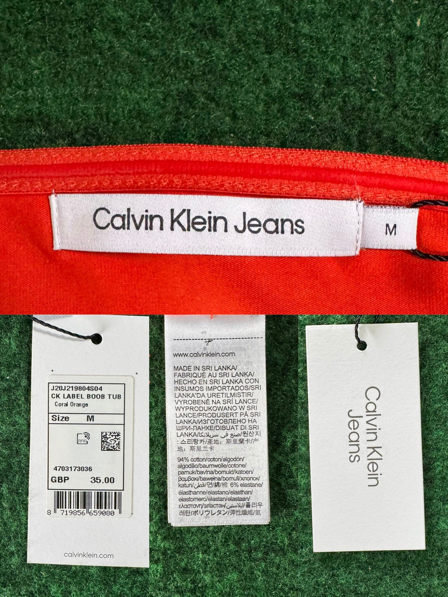 Calvin Klein Jeans – Bandeau top “CK Label Boob Tub”