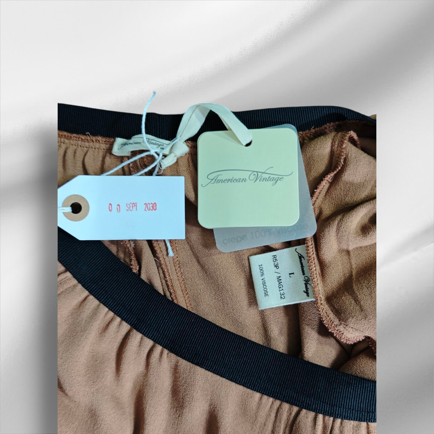 Américain Vintage – Pantalon fluide en crêpe