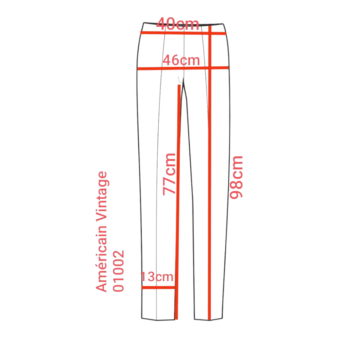 Américain Vintage – Pantalon ajusté bleu pétrole