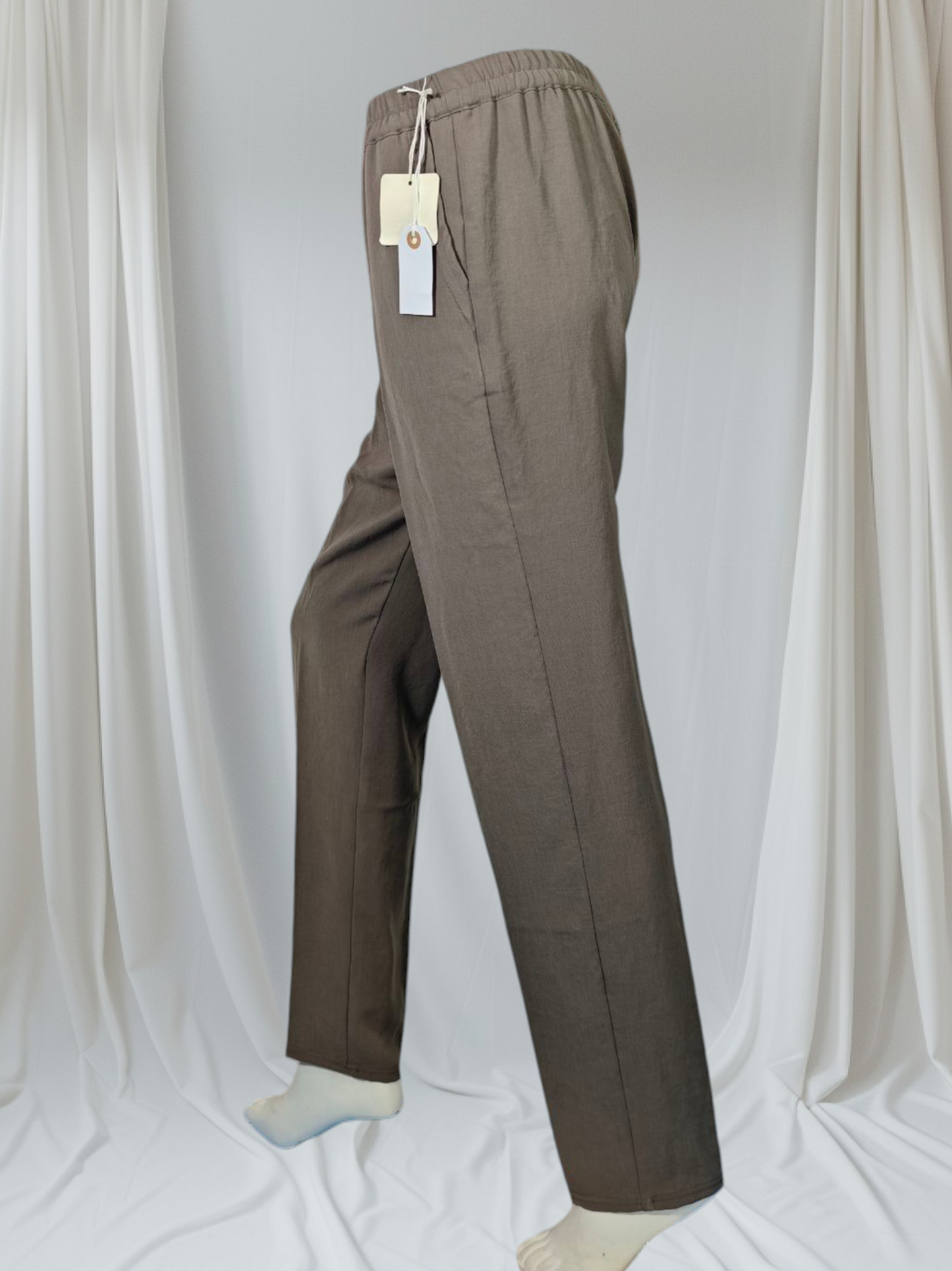Américain Vintage – Pantalon fluide brun