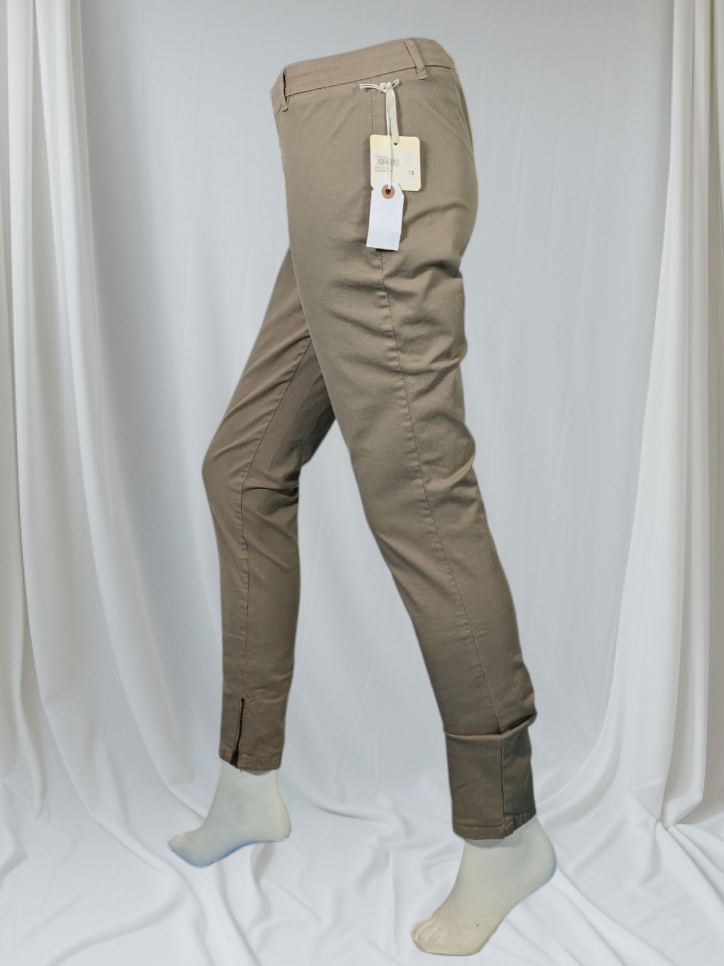 Américain Vintage – Pantalon ajusté gris taupe