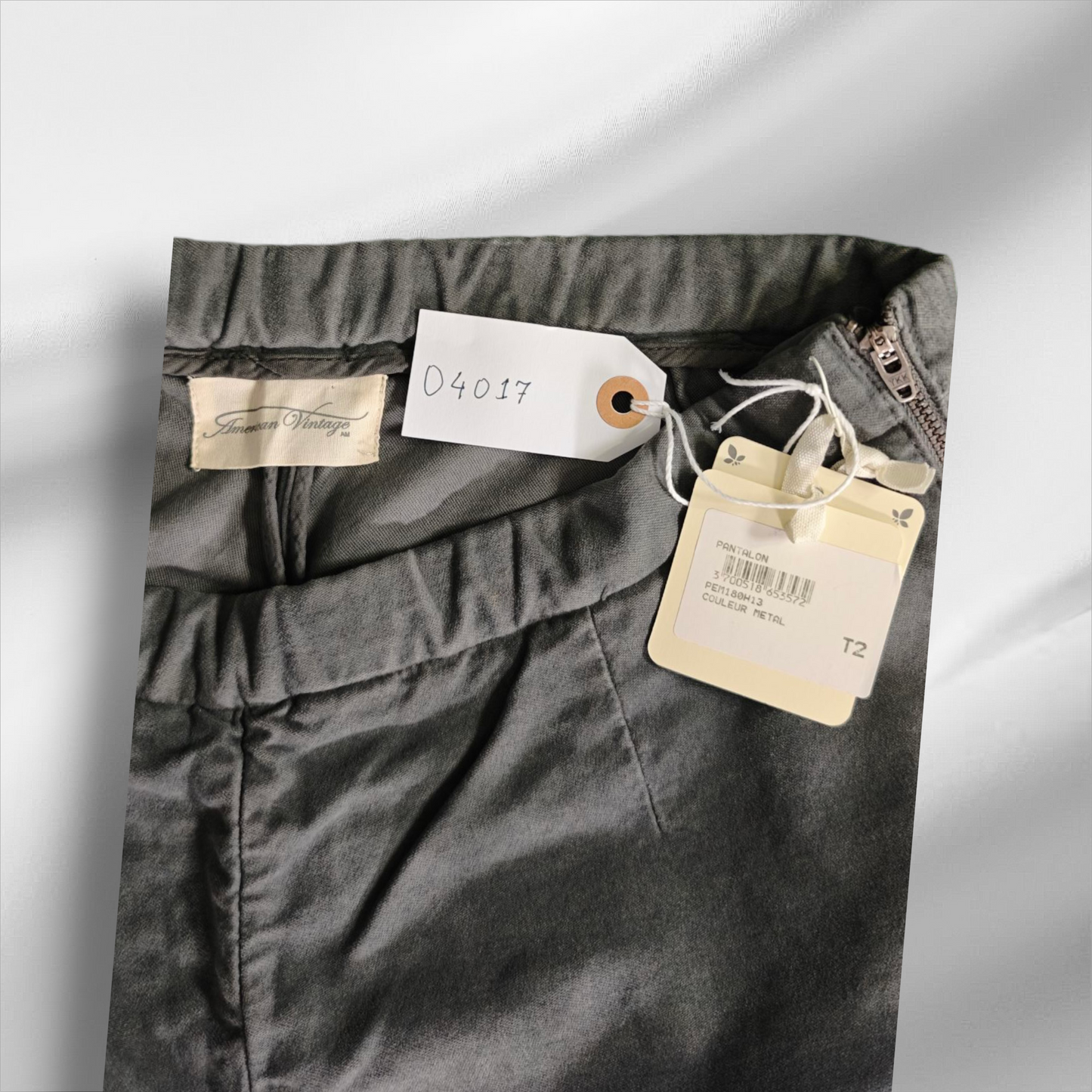 Américain Vintage – Pantalon slim gris anthracite