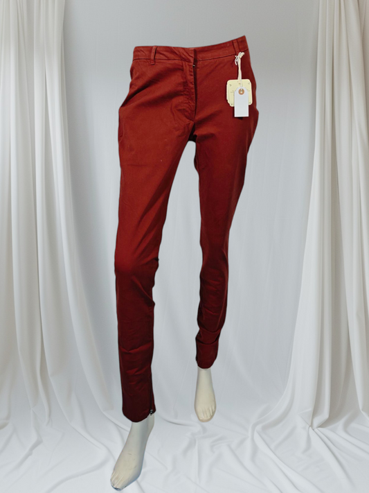 Américain Vintage – Pantalon slim rouge brique