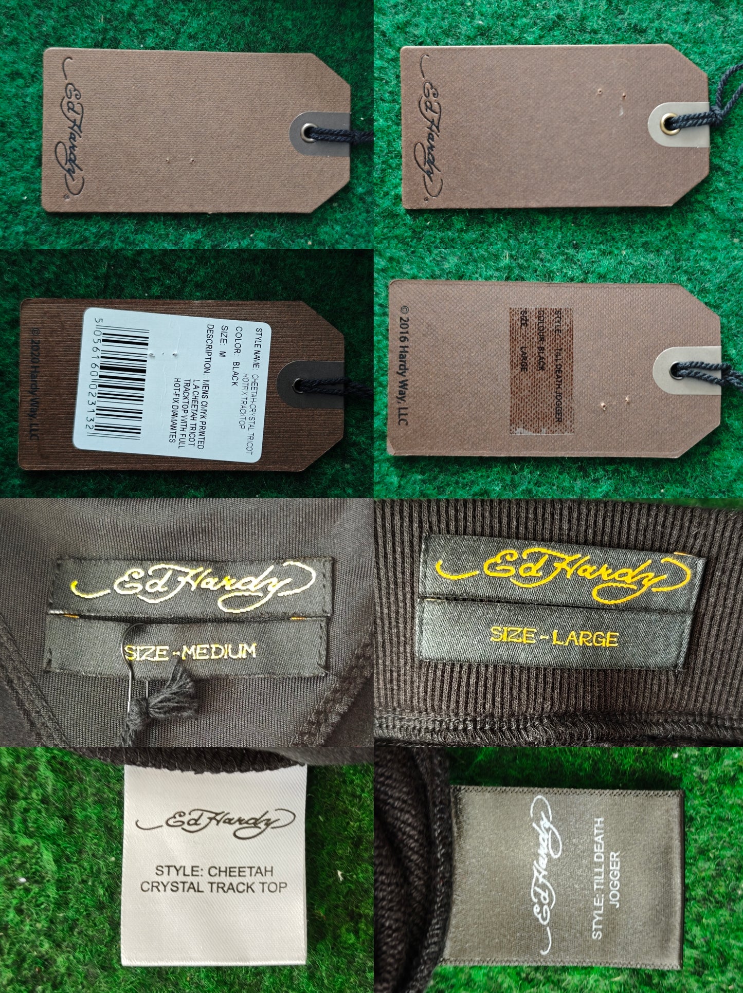 Ed Hardy – Ensemble “Cheetah Crystal Track Top & Till Death Jogger”