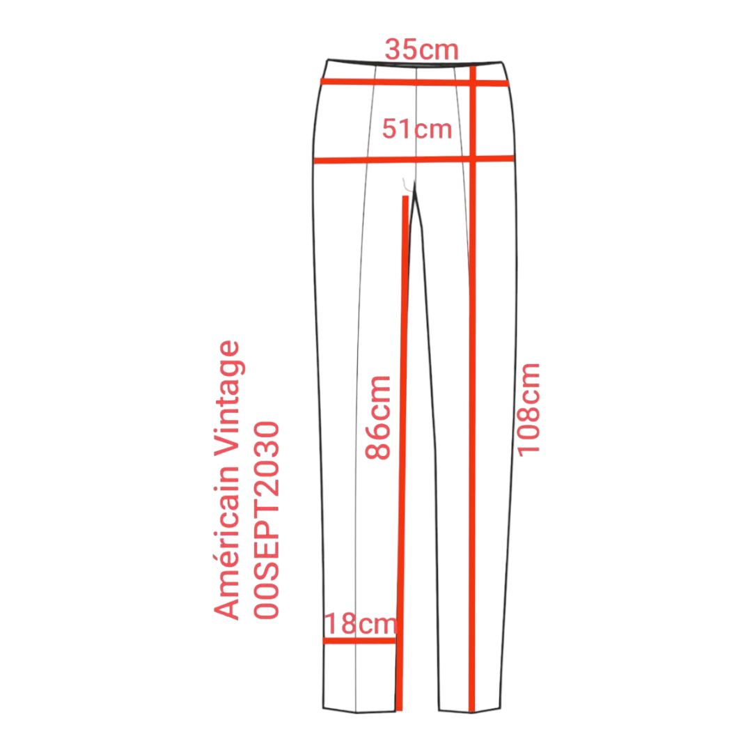 Américain Vintage – Pantalon fluide en crêpe