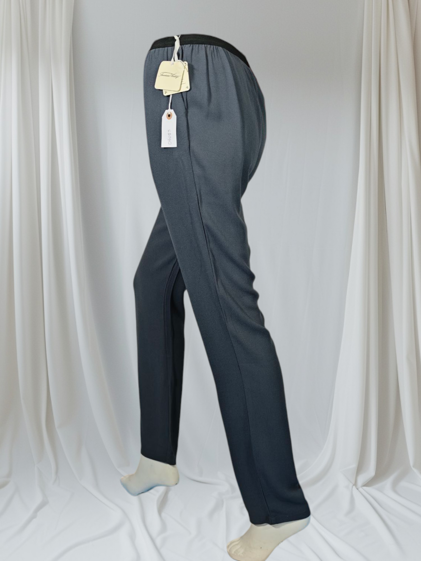 Américain Vintage – Pantalon droit fluide gris