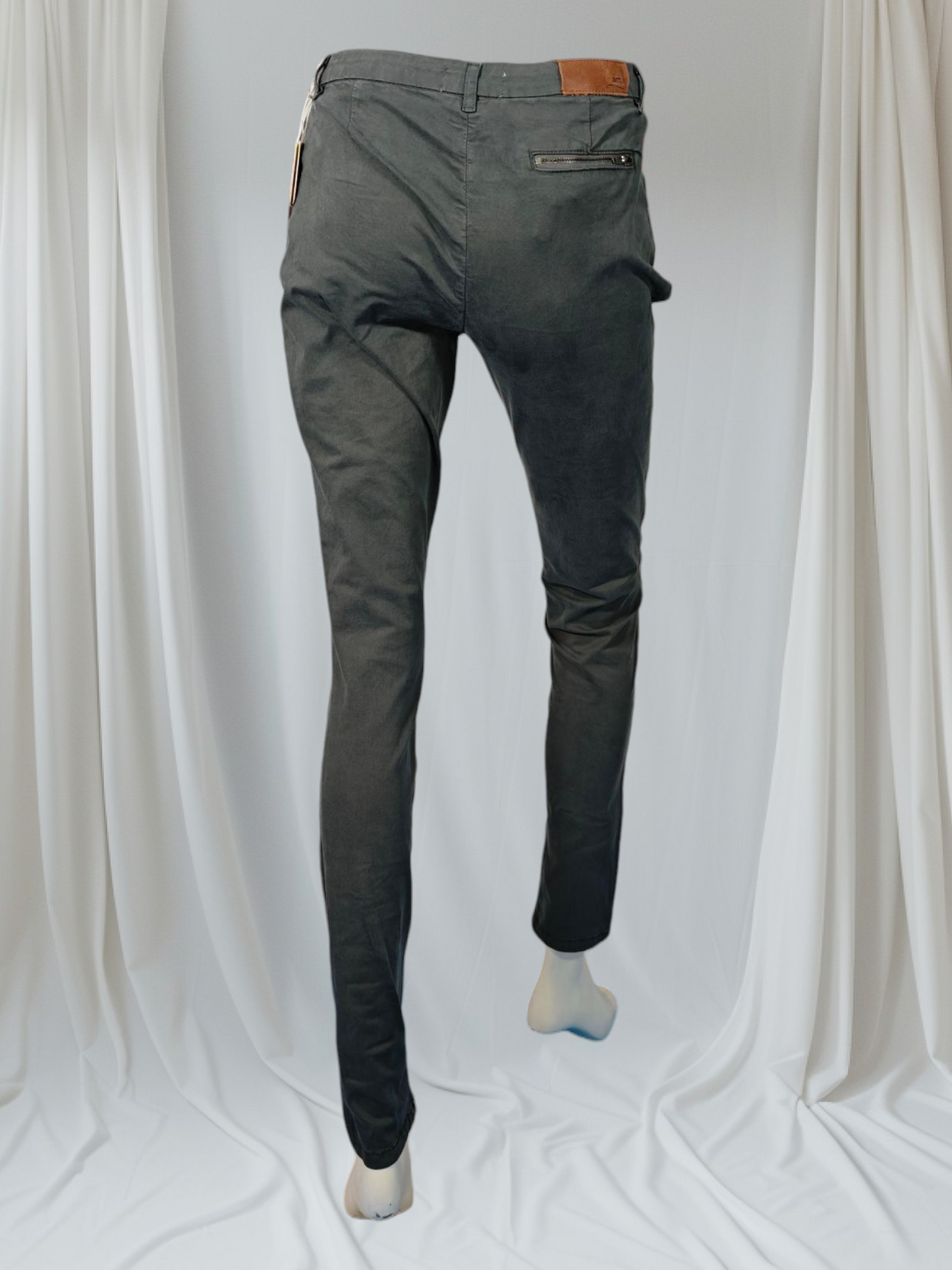Américain Vintage – Pantalon ajusté gris métallisé