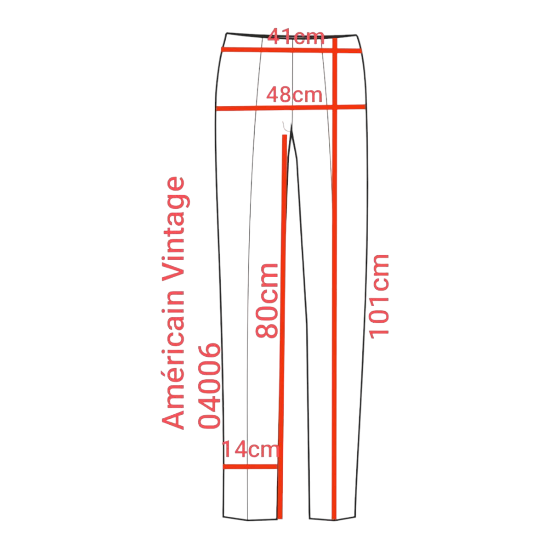 Américain Vintage – Pantalon ajusté noir carbone