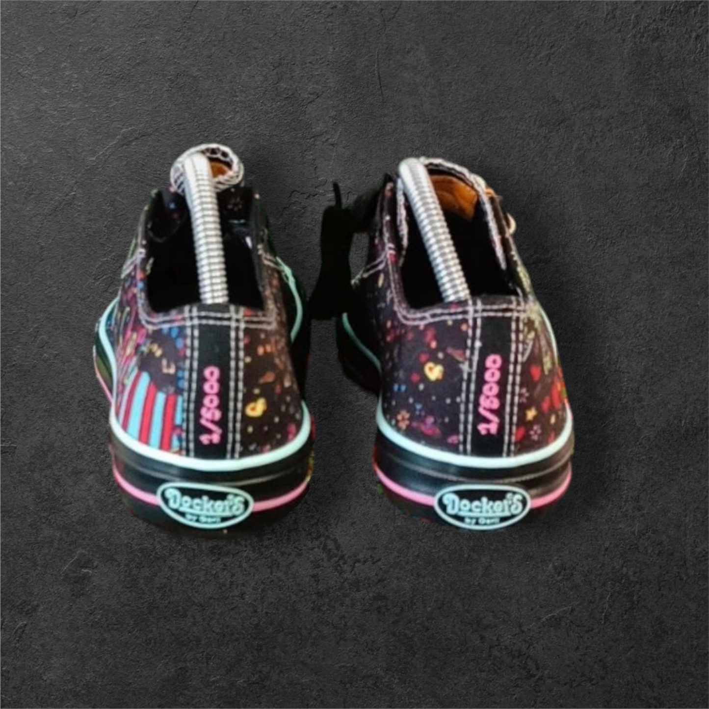 Sneakers Graphiques Noires – Multicolores
