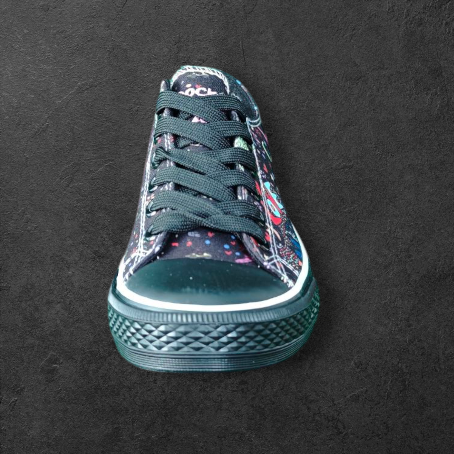 Sneakers Graphiques Noires – Multicolores