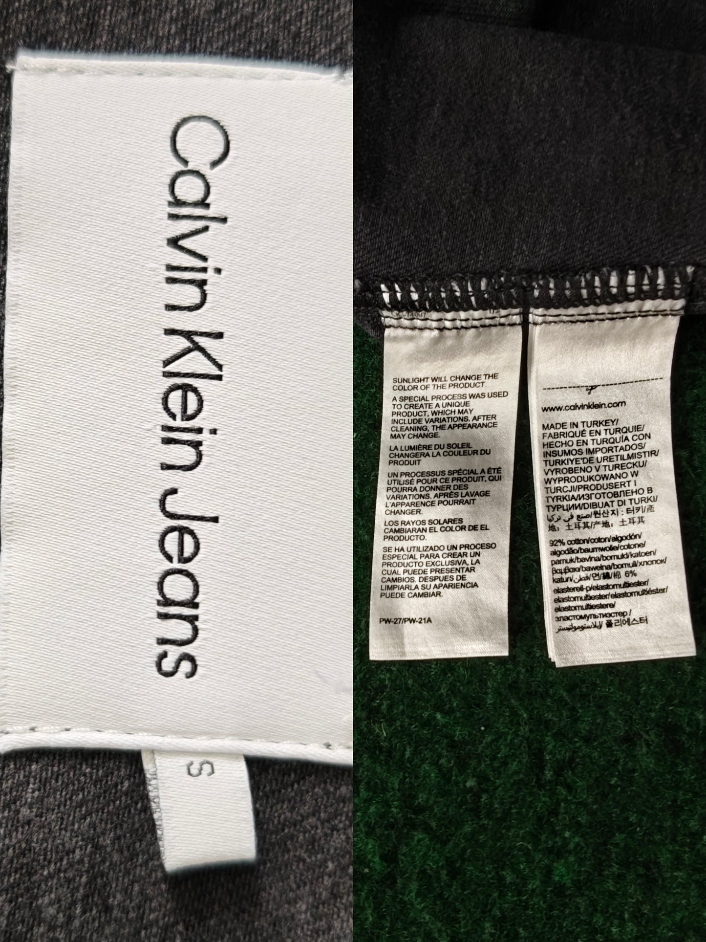 Calvin Klein Jeans – Débardeur court en denim noir