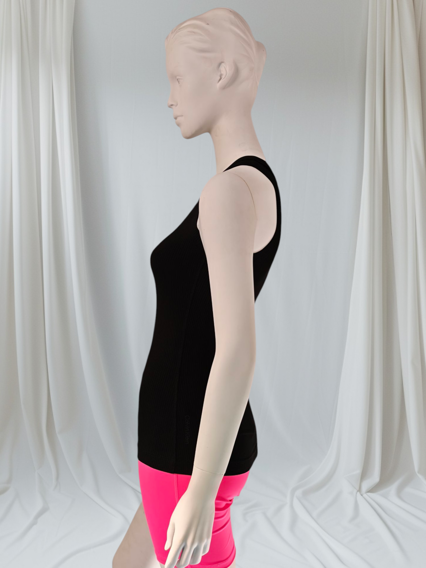 Calvin Klein – Débardeur côtelé noir en modal