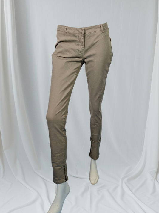 Américain Vintage – Pantalon ajusté gris taupe