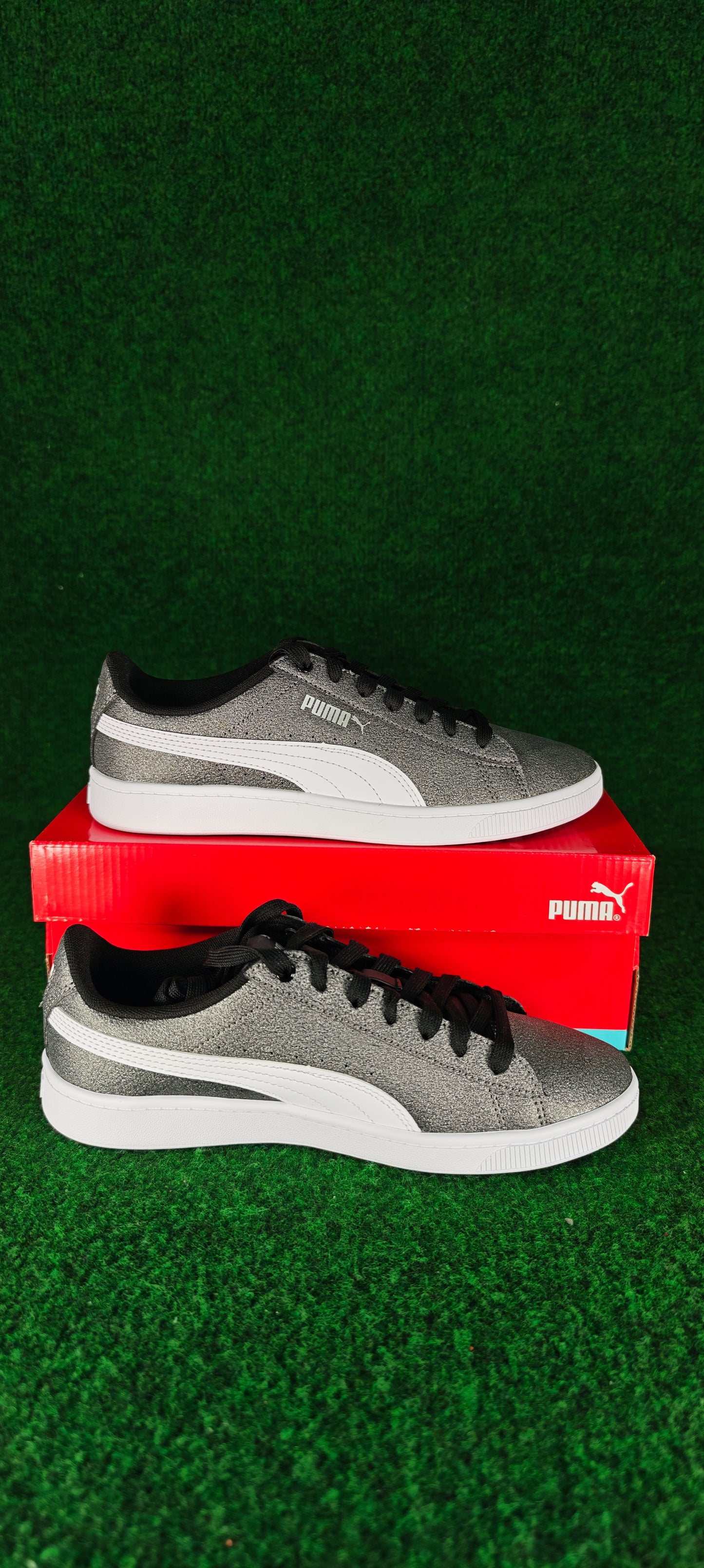 Puma Vikky v2 Glitz 2 Jr – Argent / Blanc / Noir
