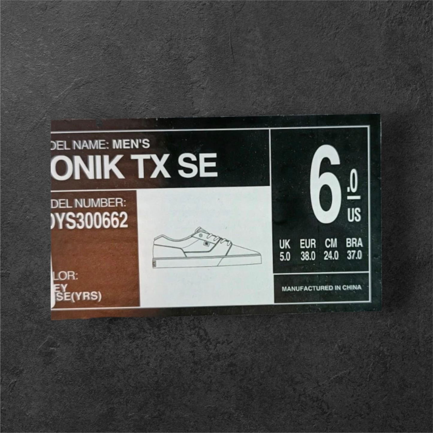 DC Shoes Tonik TX SE – Gris/Blanc