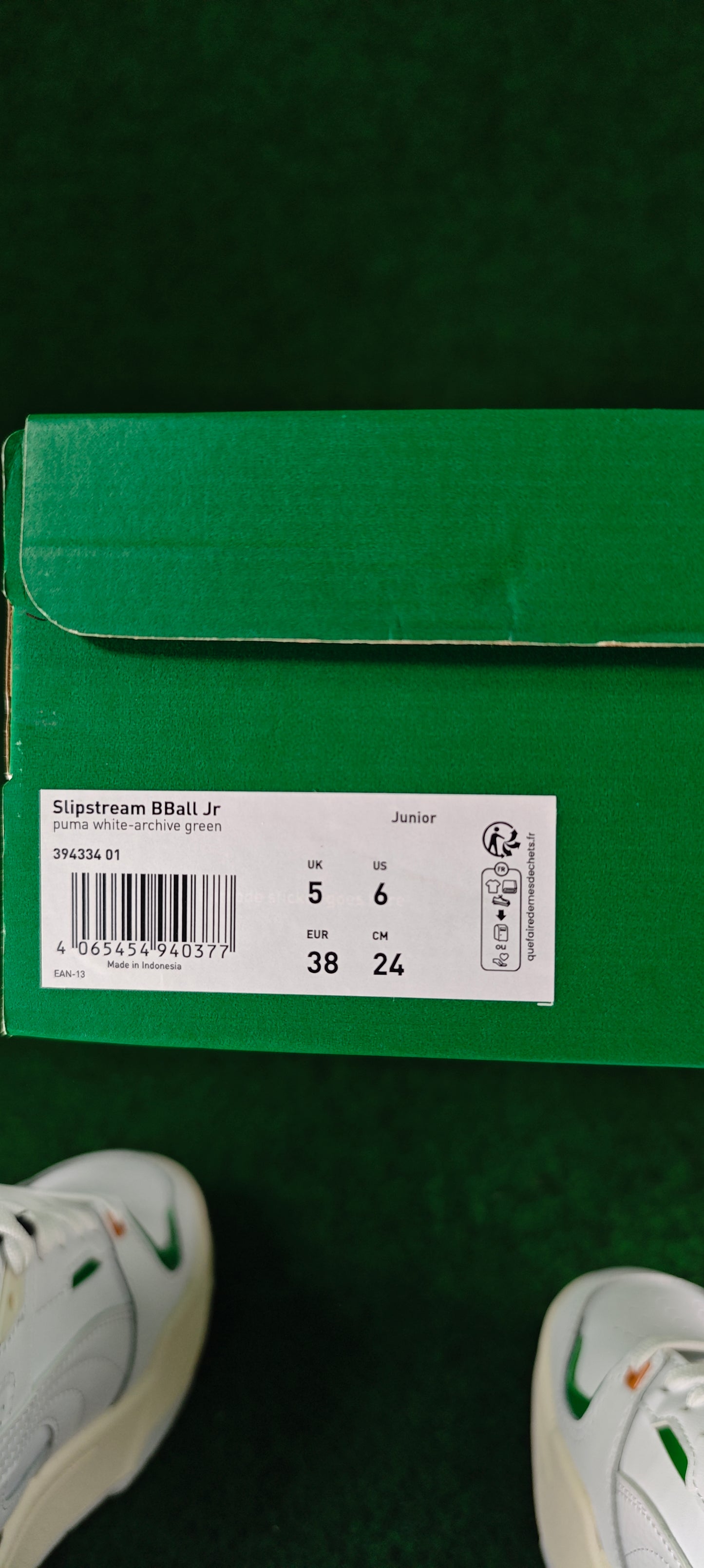 PUMA Slipstream BBall Jr — Blanc / Vert Archive